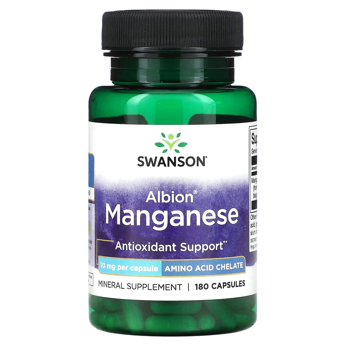 Swanson-Albion Manganese-10 mg-180 Capsules