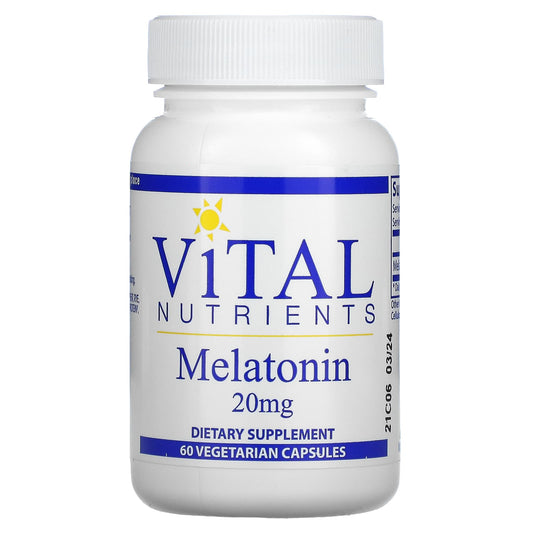 Vital Nutrients-Melatonin-20 mg-60 Vegetarian Capsules