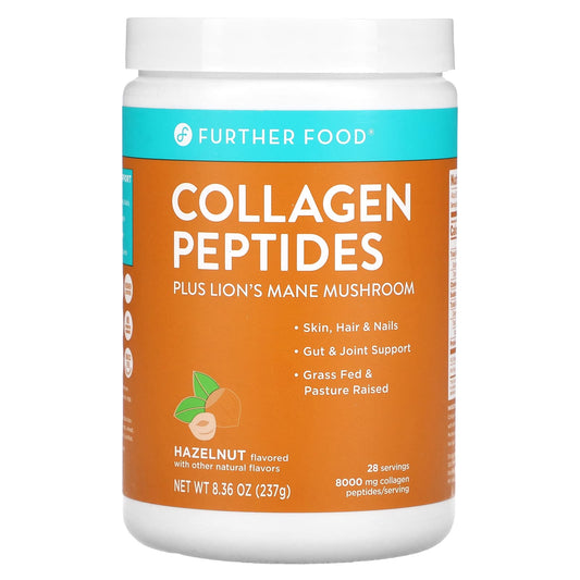 Further Food-Collagen Peptides Plus Lion's Mane Mushroom-Hazelnut-8.36 oz (237 g)