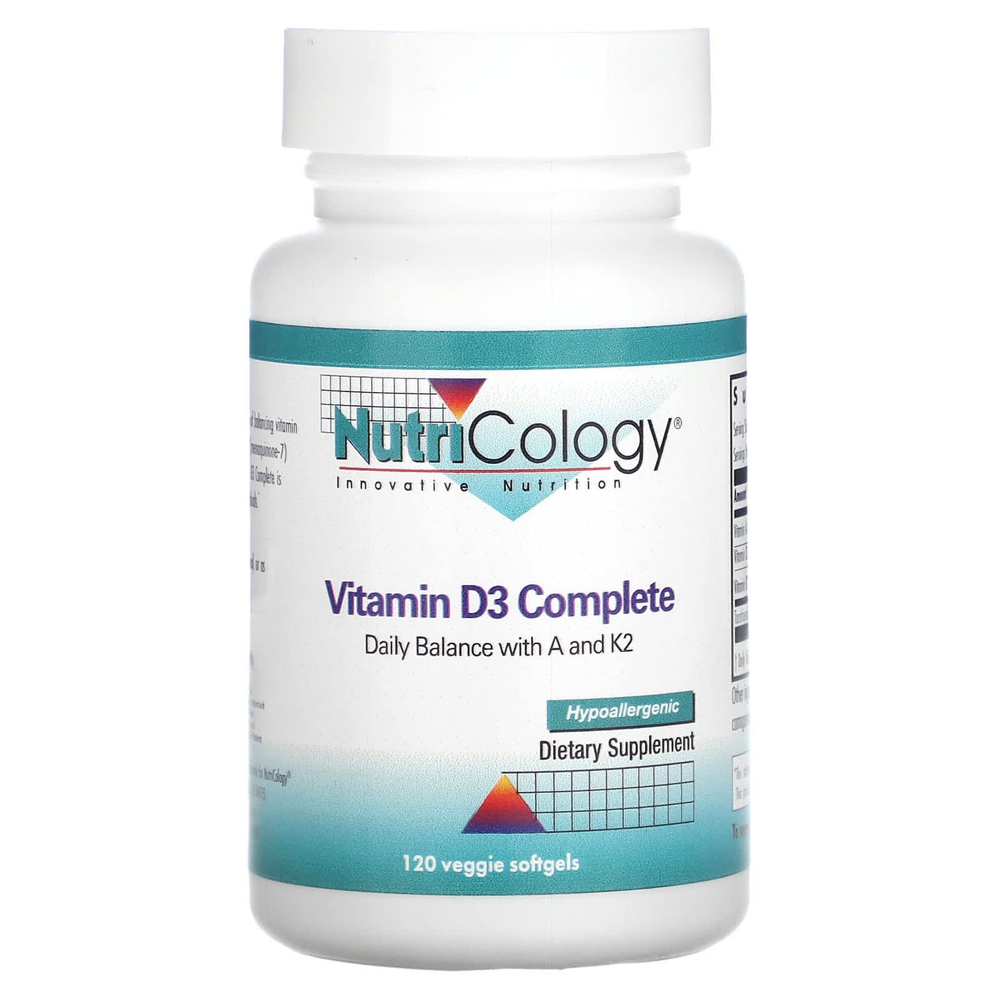 Nutricology-Vitamin D3 Complete -120 Veggie Softgels