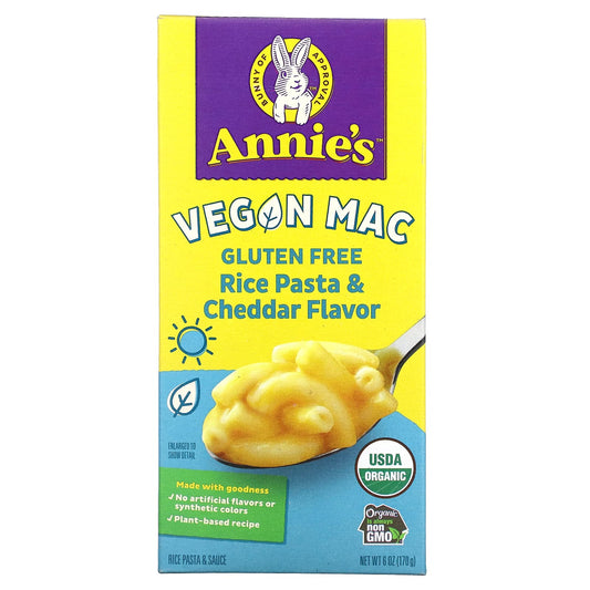 Annie's Homegrown-Vegan Mac-Rice Pasta & Cheddar-Gluten Free-6 oz (170 g)