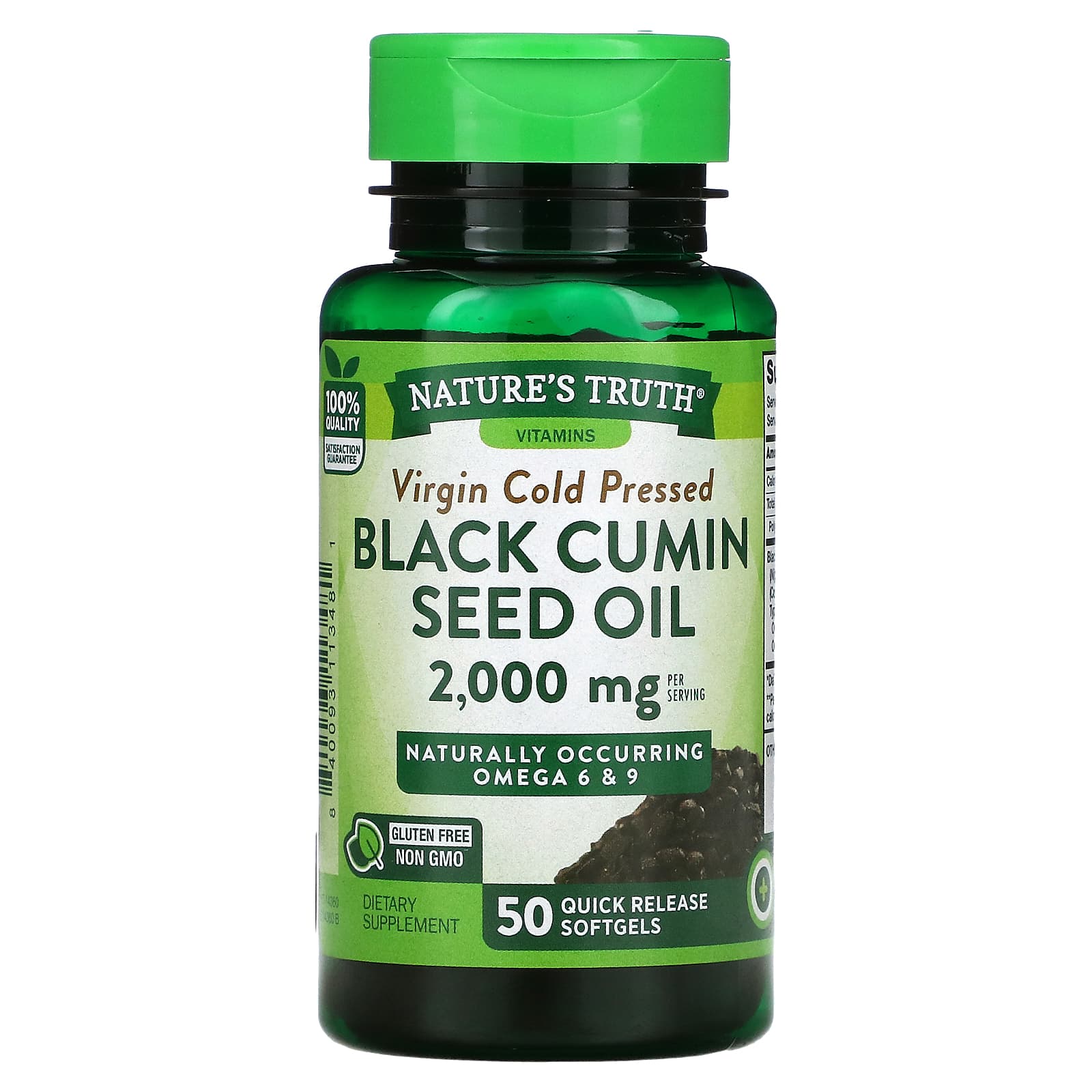 Nature's Truth-Black Cumin Seed Oil-2,000 mg-50 Quick Release Softgels (1,000 mg per Softgel)