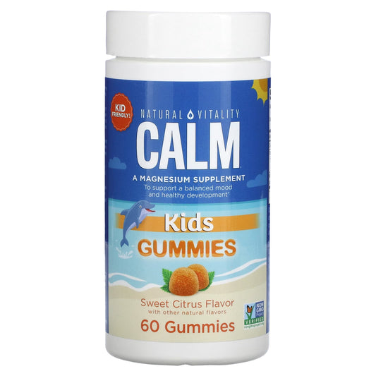 Natural Vitality-CALM Kids Gummies-Sweet Citrus-60 Gummies