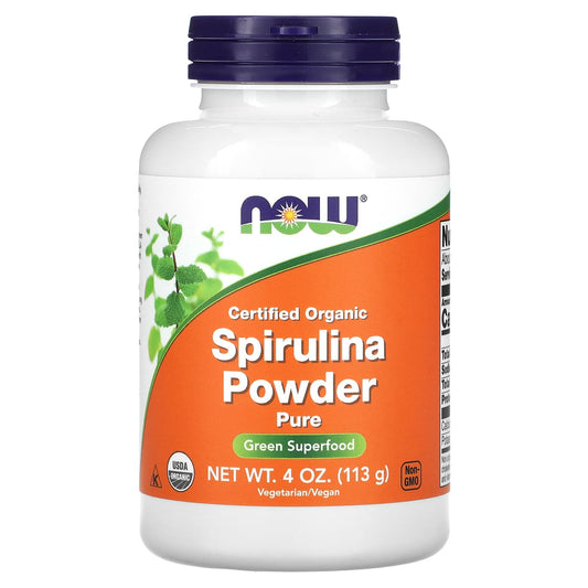 NOW Foods-Certified Organic Spirulina Powder-Pure-4 oz (113 g)