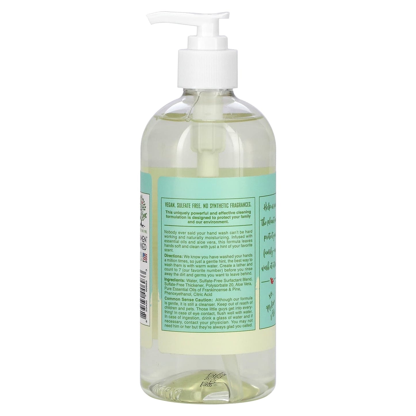 Rebel Green, Fresh & Clean Hand Soap, Frankincense & Pine, 16.9 oz (500 ml)