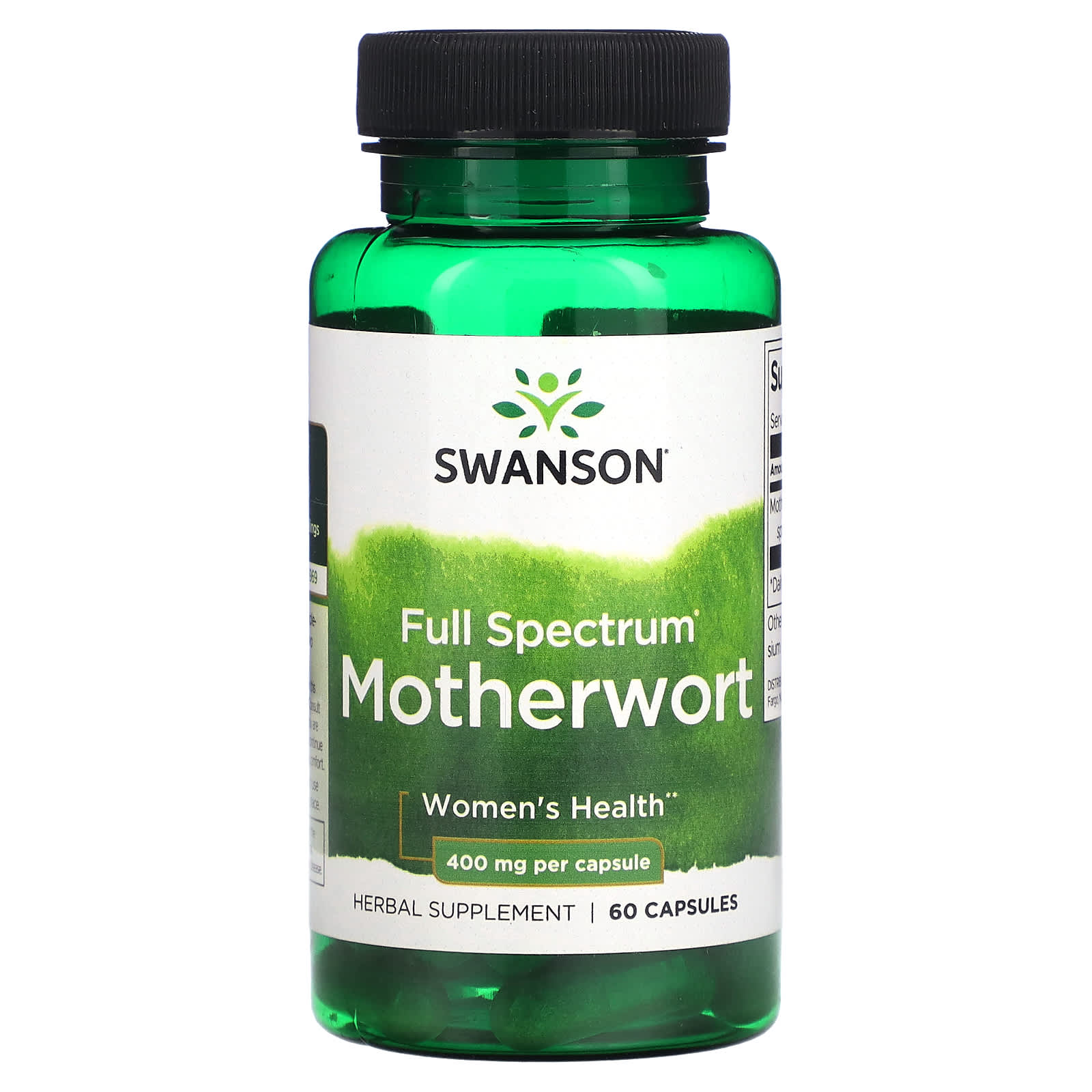 Swanson-Full Spectrum Motherwort-400 mg -60 Capsules