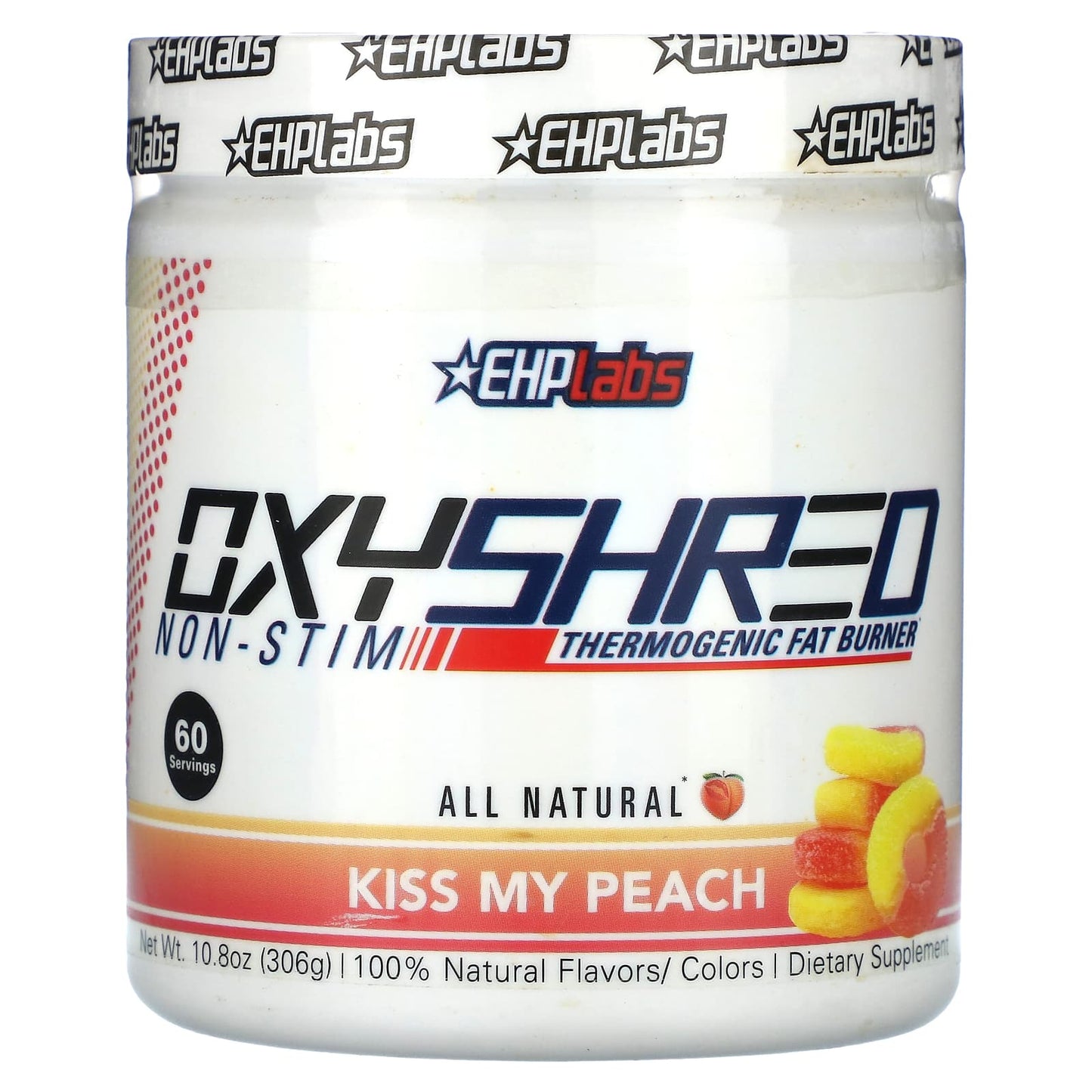 EHPlabs-OxyShred Non-Stim-Thermogenic Fat Burner-Kiss My Peach-10.8 oz (306 g)