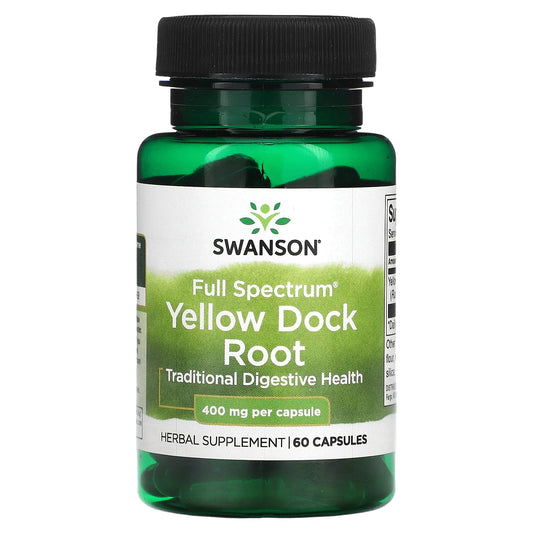 Swanson-Full Spectrum Yellow Dock Root-400 mg-60 Capsules