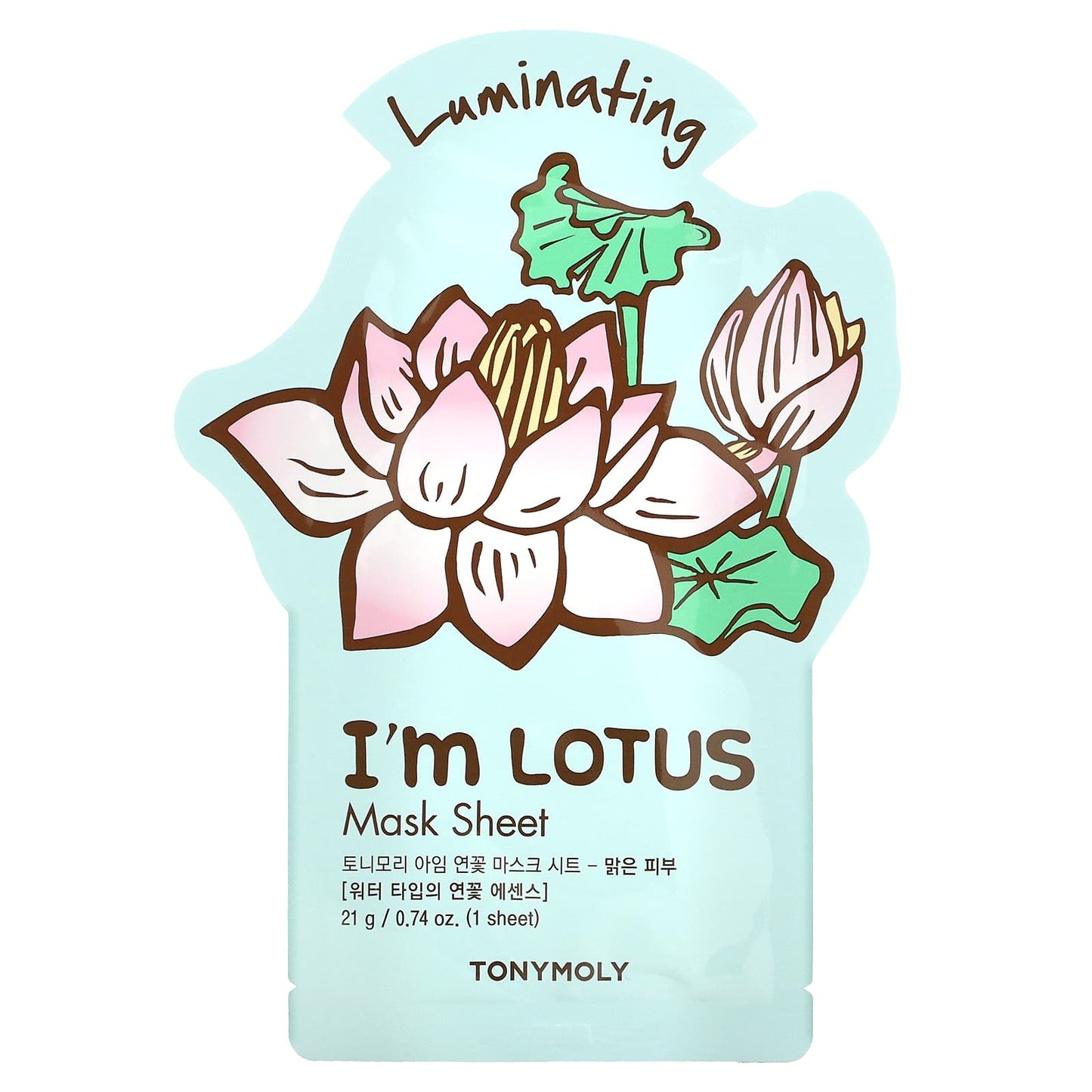 Tony Moly-I'm Lotus-Luminating Beauty Mask Sheet-1 Sheet-0.74 oz (21 g)