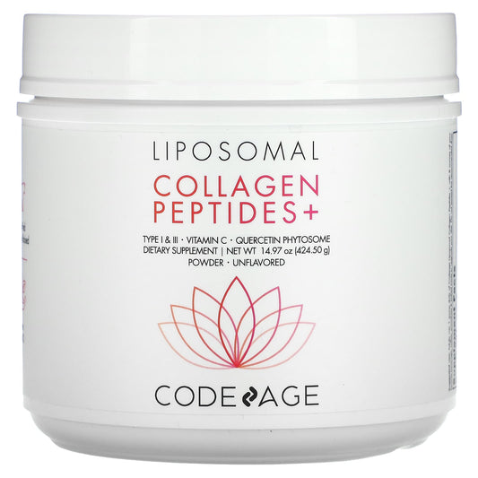 Codeage-Liposomal Powder-Collagen Peptides+-Unflavored-14.97 oz (424.50 g)