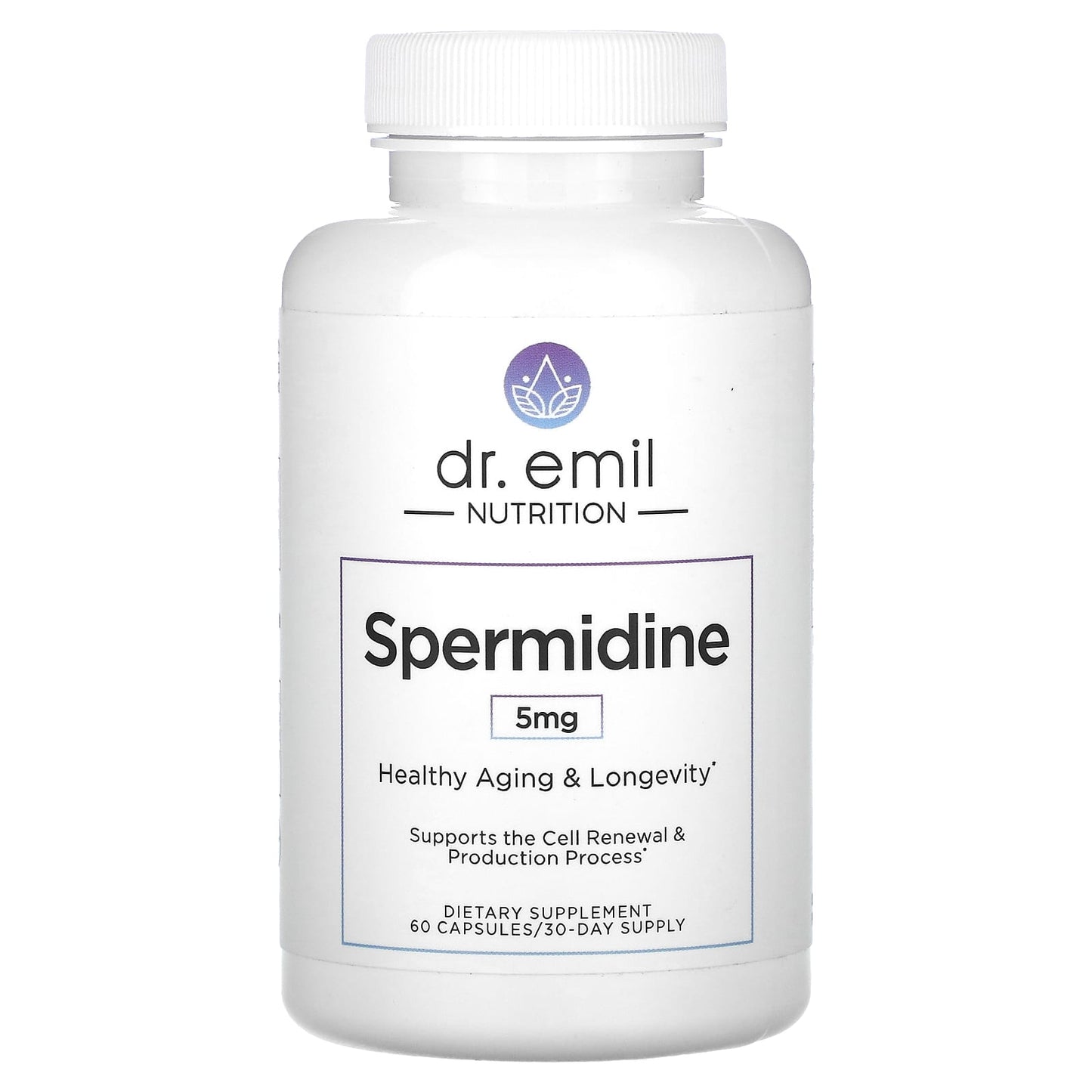 Dr. Emil Nutrition-Spermidine-5 mg-60 Capsules (2.5 mg per Capsule)