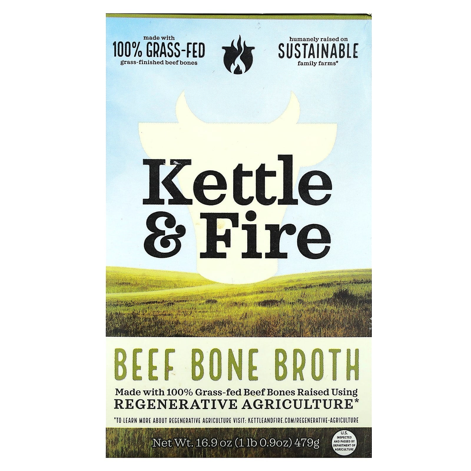 Kettle & Fire-Beef Bone Broth-16.9 oz (479 g)