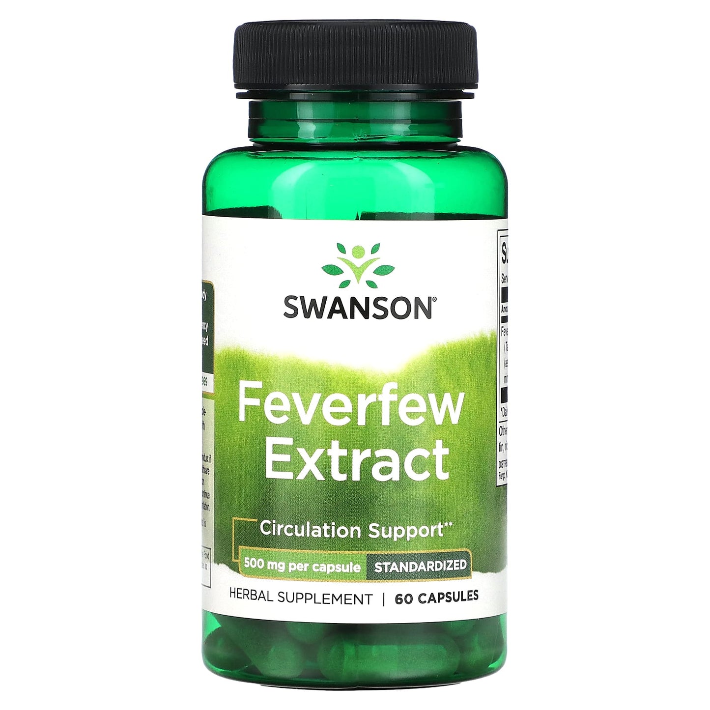 Swanson-Feverfew Extract-500 mg-60 Capsules