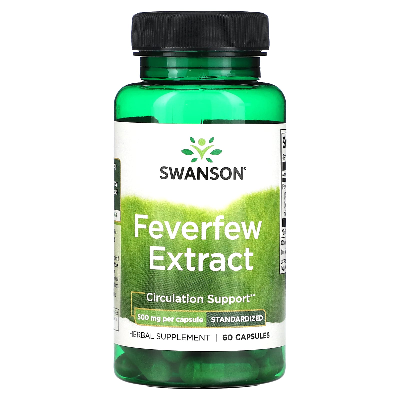 Swanson-Feverfew Extract-500 mg-60 Capsules