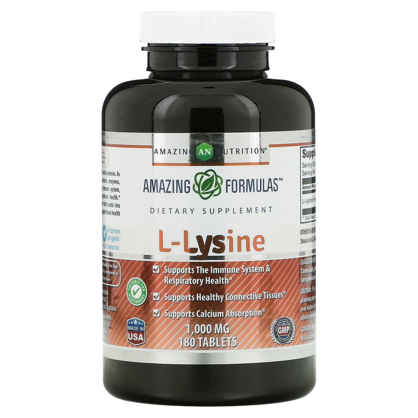 Amazing Nutrition-L-Lysine-1,000 mg-180 Tablets