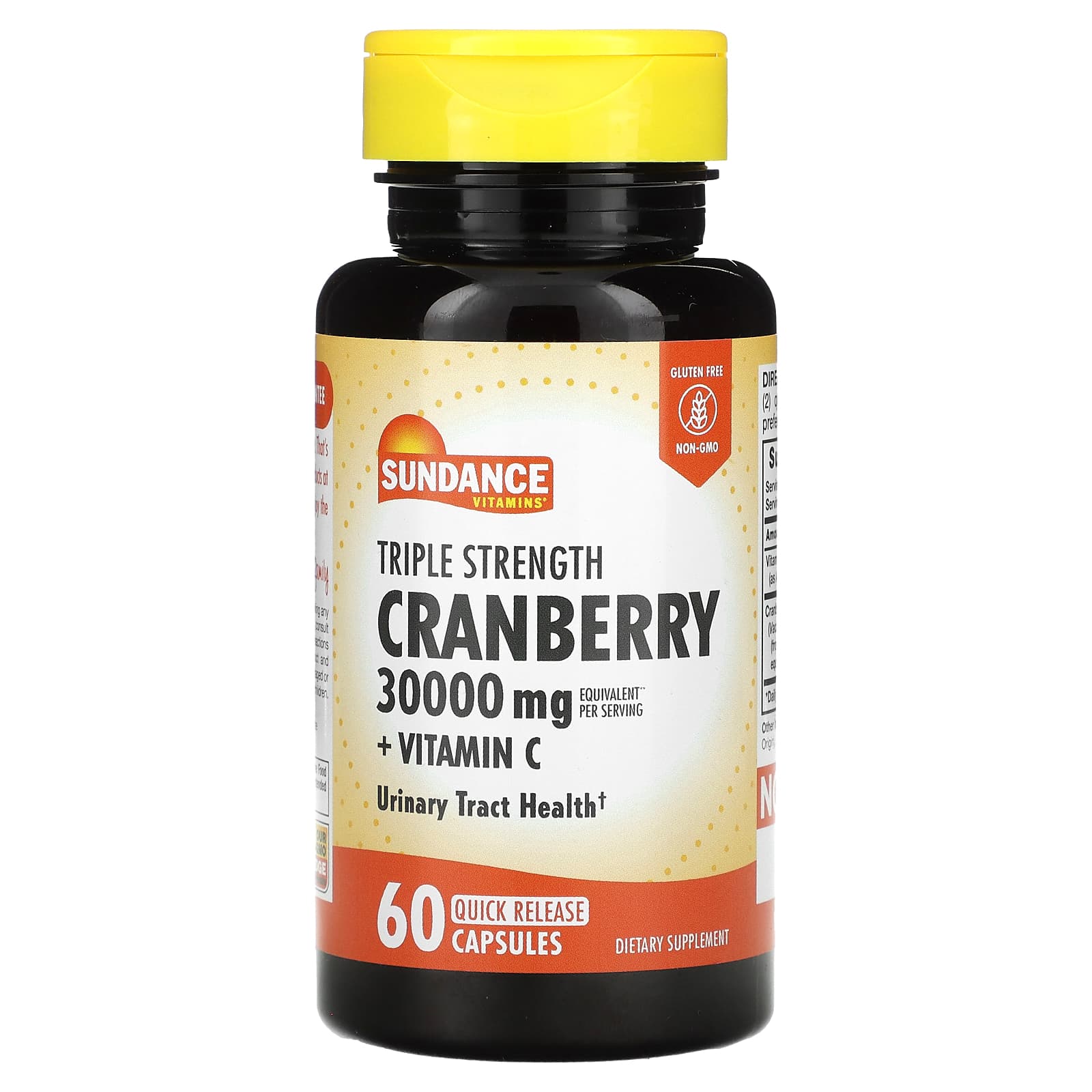 Sundance Vitamins-Triple Strength Cranberry-10,000 mg-60 Quick Release Capsules