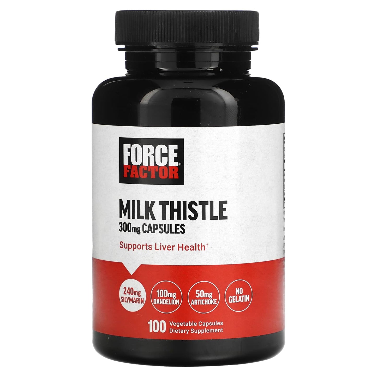 Force Factor-Milk Thistle-300 mg -100 Vegetable Capsules