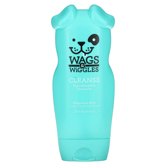 Wags & Wiggles-Cleanse Hypoallergenic Shampoo-Fragrance Free-16 fl oz (473 ml)