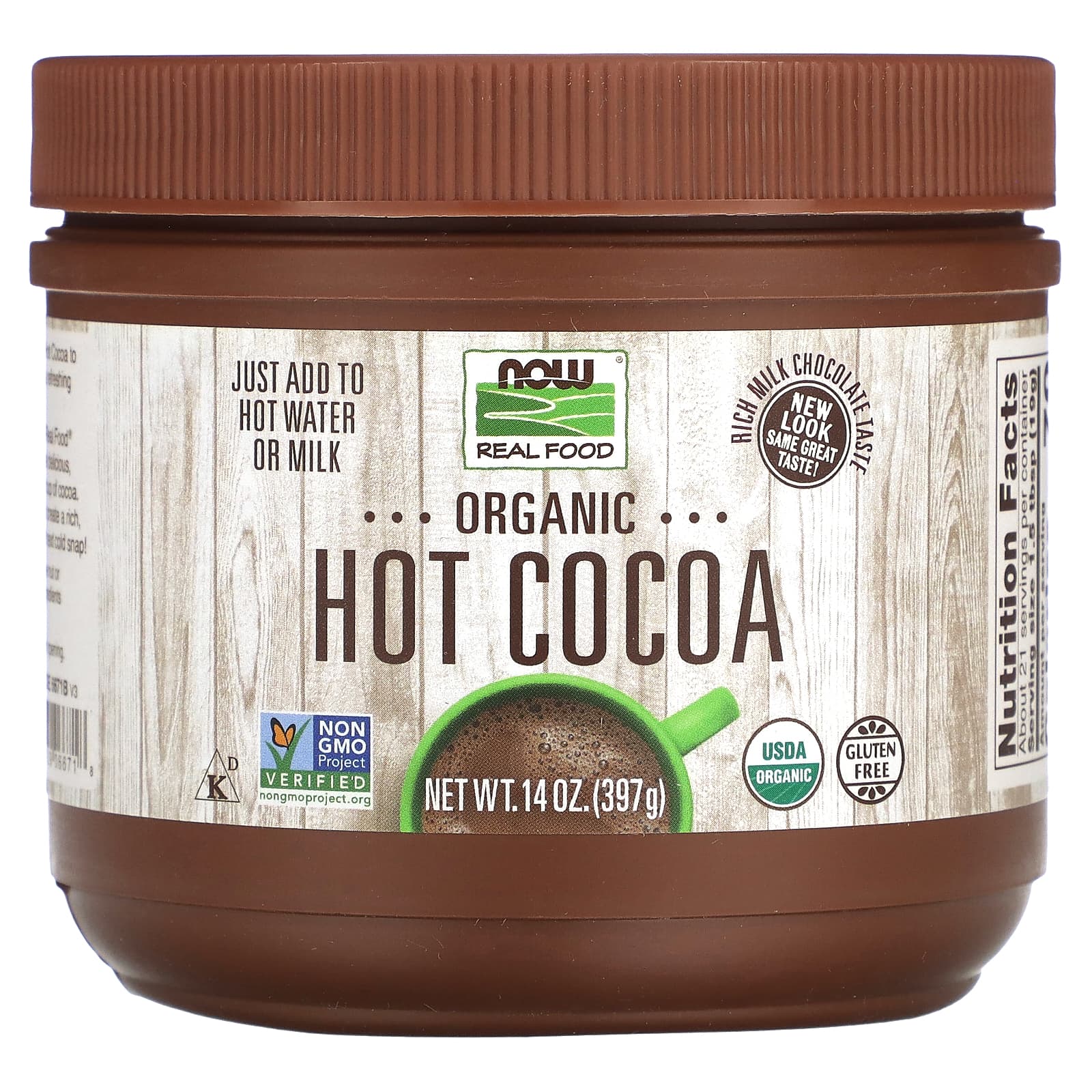 NOW Foods-Organic Hot Cocoa-14 oz (397 g)