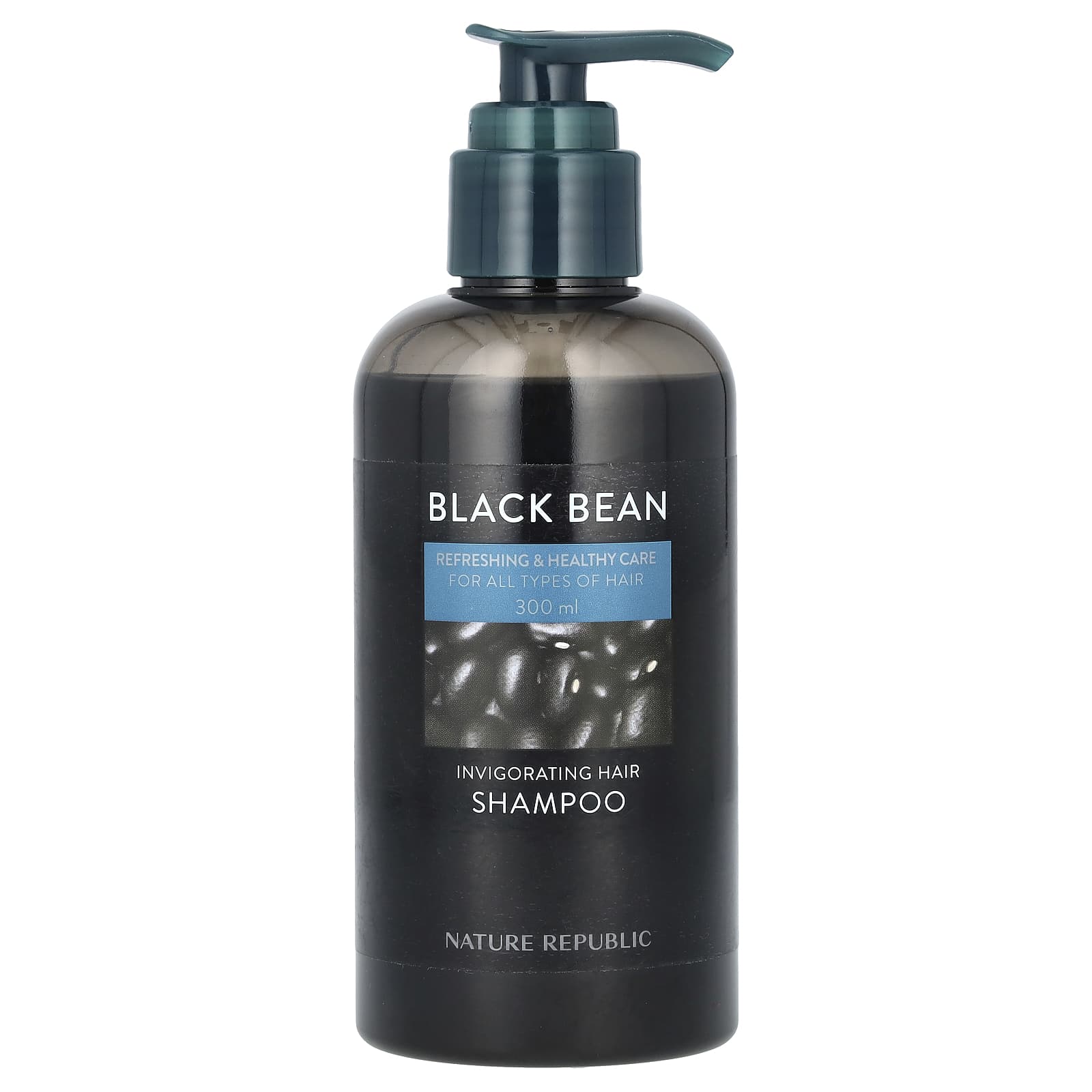 Nature Republic-Black Bean-Invigorating Hair Shampoo-For All Types of Hair-10.14 fl oz (300 ml)