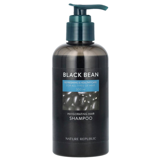 Nature Republic-Black Bean-Invigorating Hair Shampoo-For All Types of Hair-10.14 fl oz (300 ml)