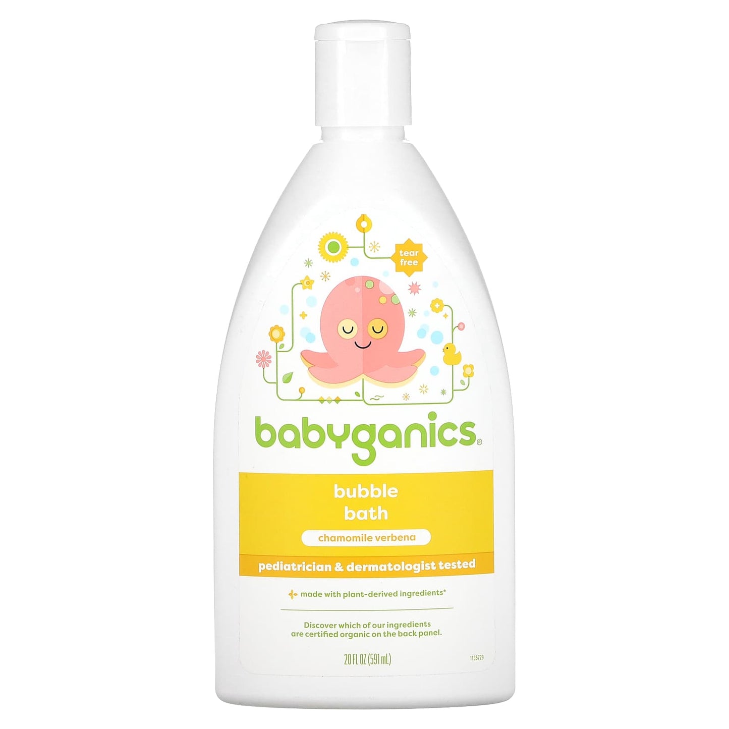 Babyganics-Bubble Bath-Chamomile  Verbena-20 fl oz (591 ml)