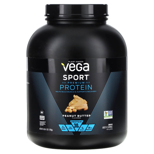 Vega-Sport-Plant Based Premium Protein-Peanut Butter-4 lb 4.1 oz (1.93 kg)