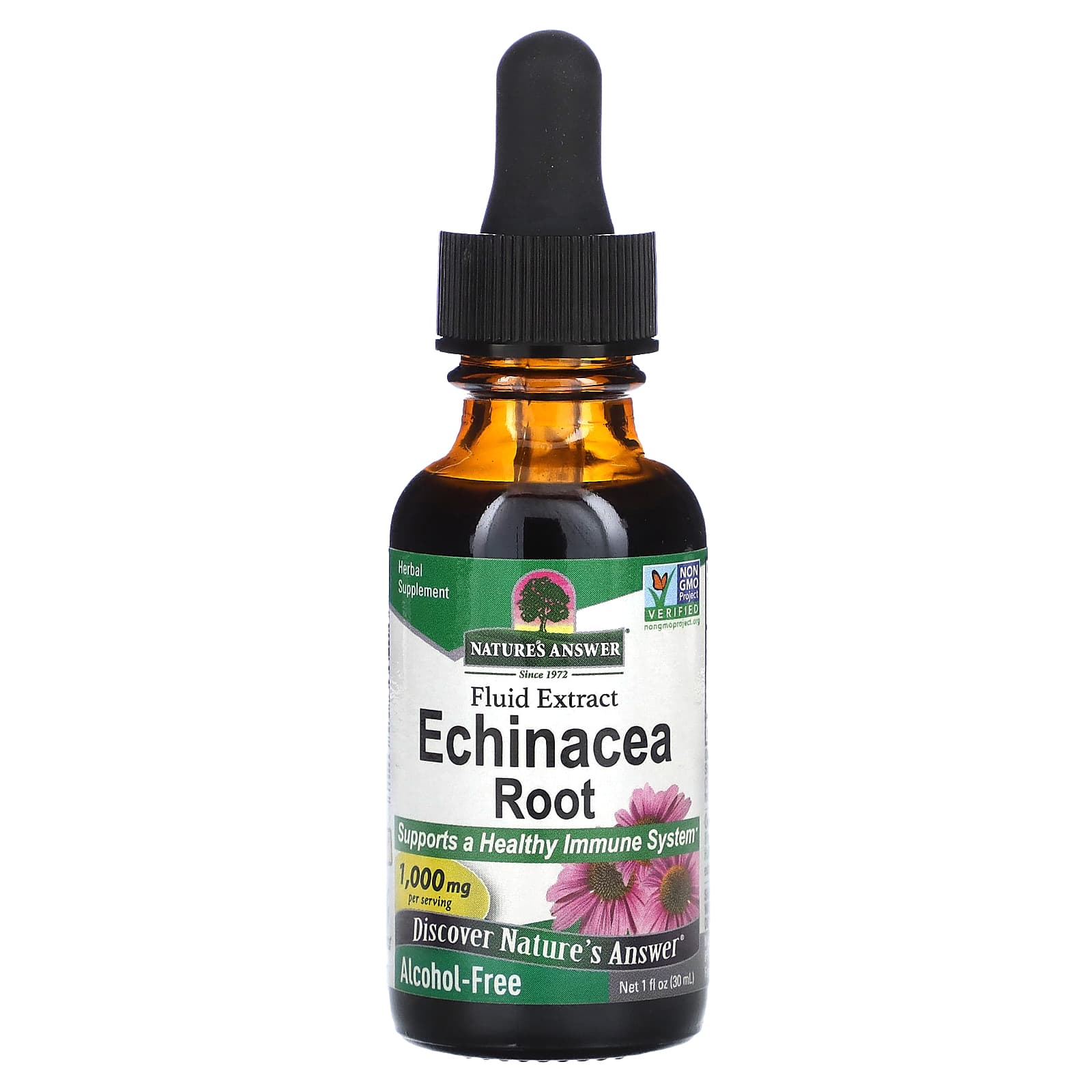 Nature's Answer-Echinacea Root-Fluid Extract-Alcohol-Free-1,000 mg-1 fl oz (30 ml)