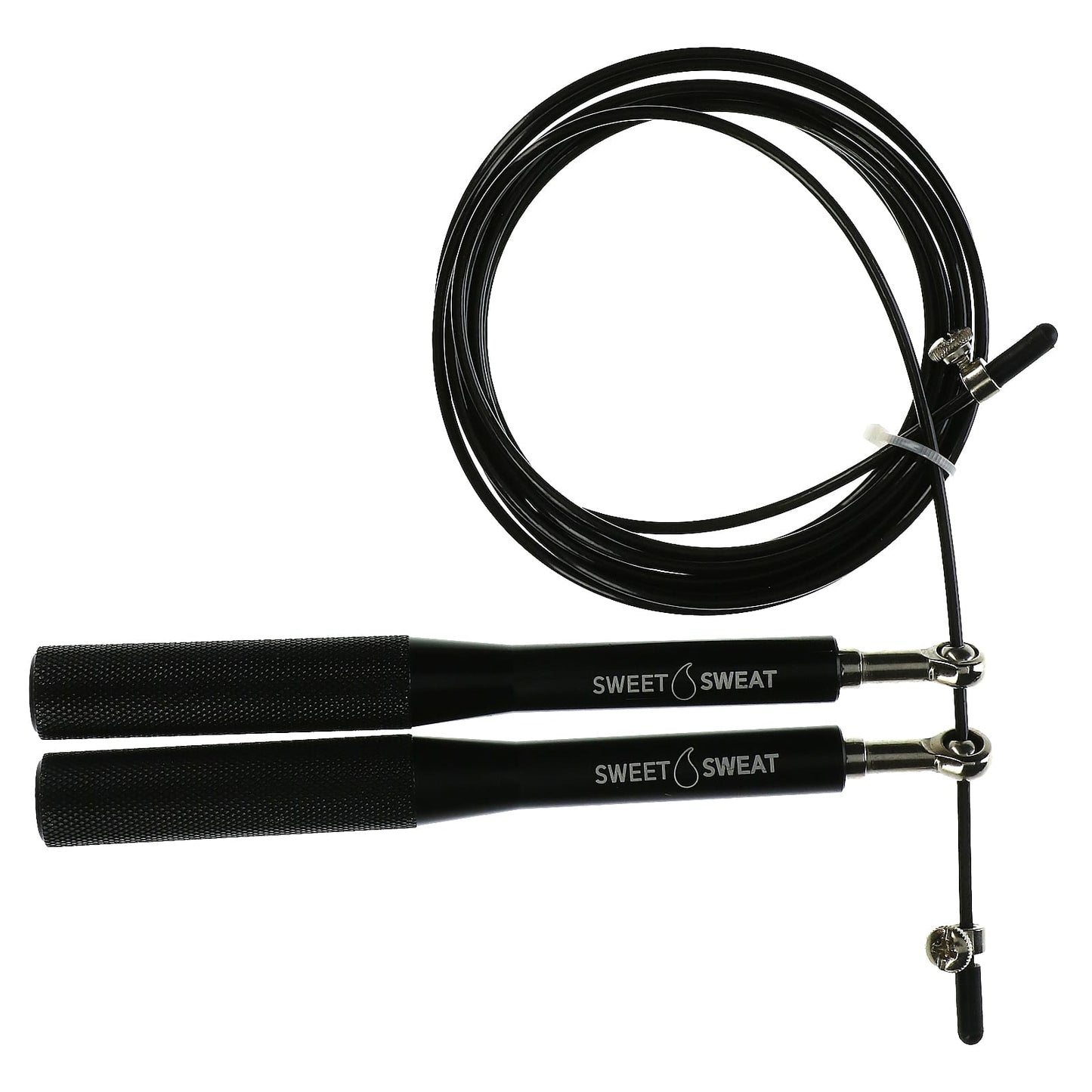 Sports Research, Sweet Sweat, Speed Rope, Black, 1 Jump Rope