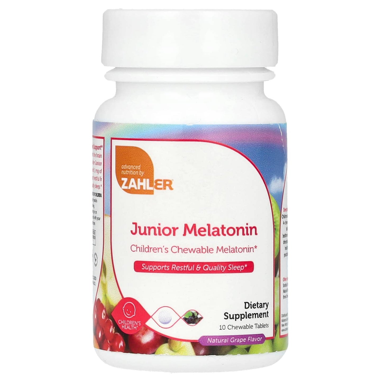 Zahler-Junior Melatonin-Natural Grape-10 Chewable Tablets