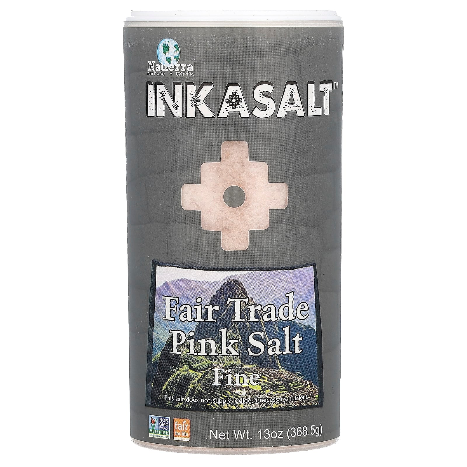 Natierra-Fair Trade Pink Salt-Fine-13 oz (368.5 g)