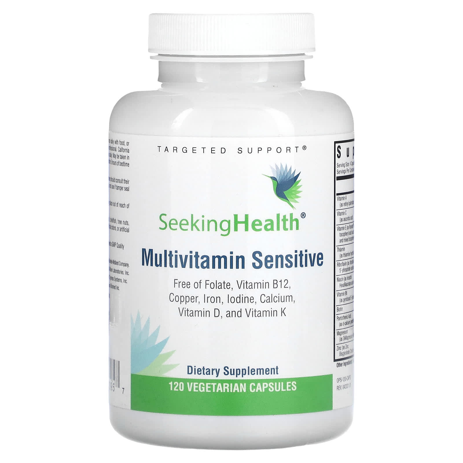 Seeking Health-Multivitamin Sensitive-120 Vegetarian Capsules