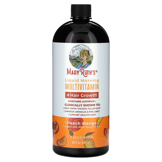 MaryRuth's-Liquid Morning Multivitamin + Hair Growth -Peach Mango-30 fl oz (887 ml)