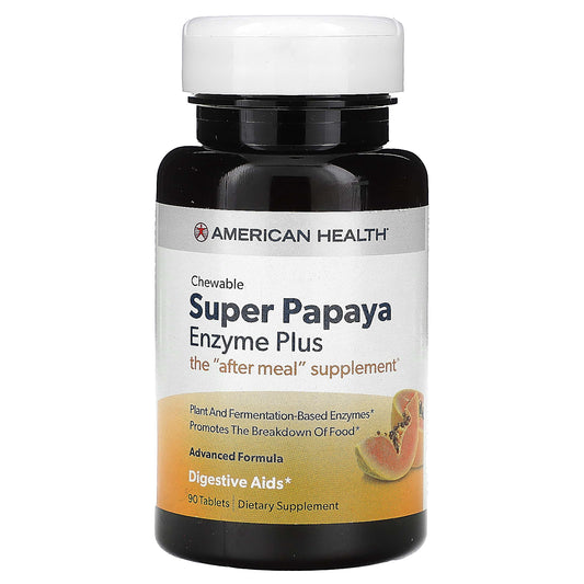 American Health-Super Papaya Enzyme Plus-90 Tablets