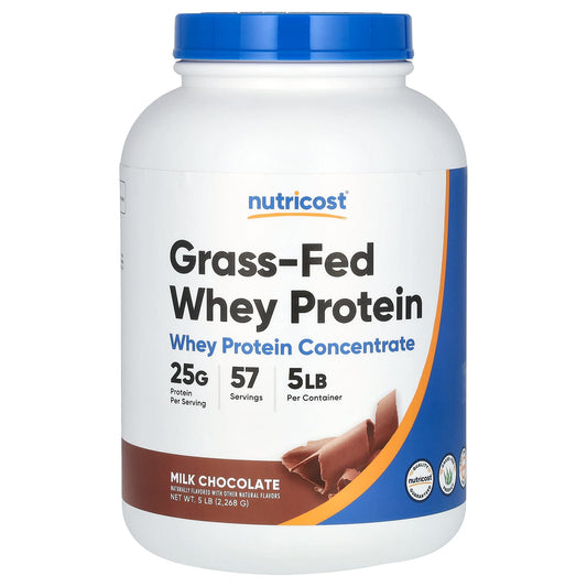 Nutricost-Grass-Fed Whey Protein-Milk Chocolate -5 lb (2,268 g)