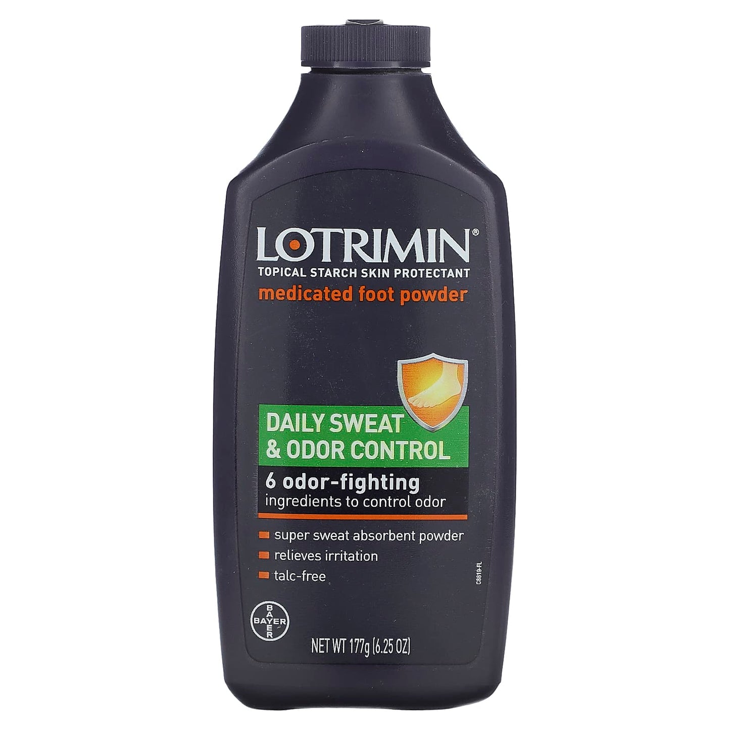 Lotrimin-Daily Sweat & Odor Control Medicated Foot Powder-6.25 oz (177 g)