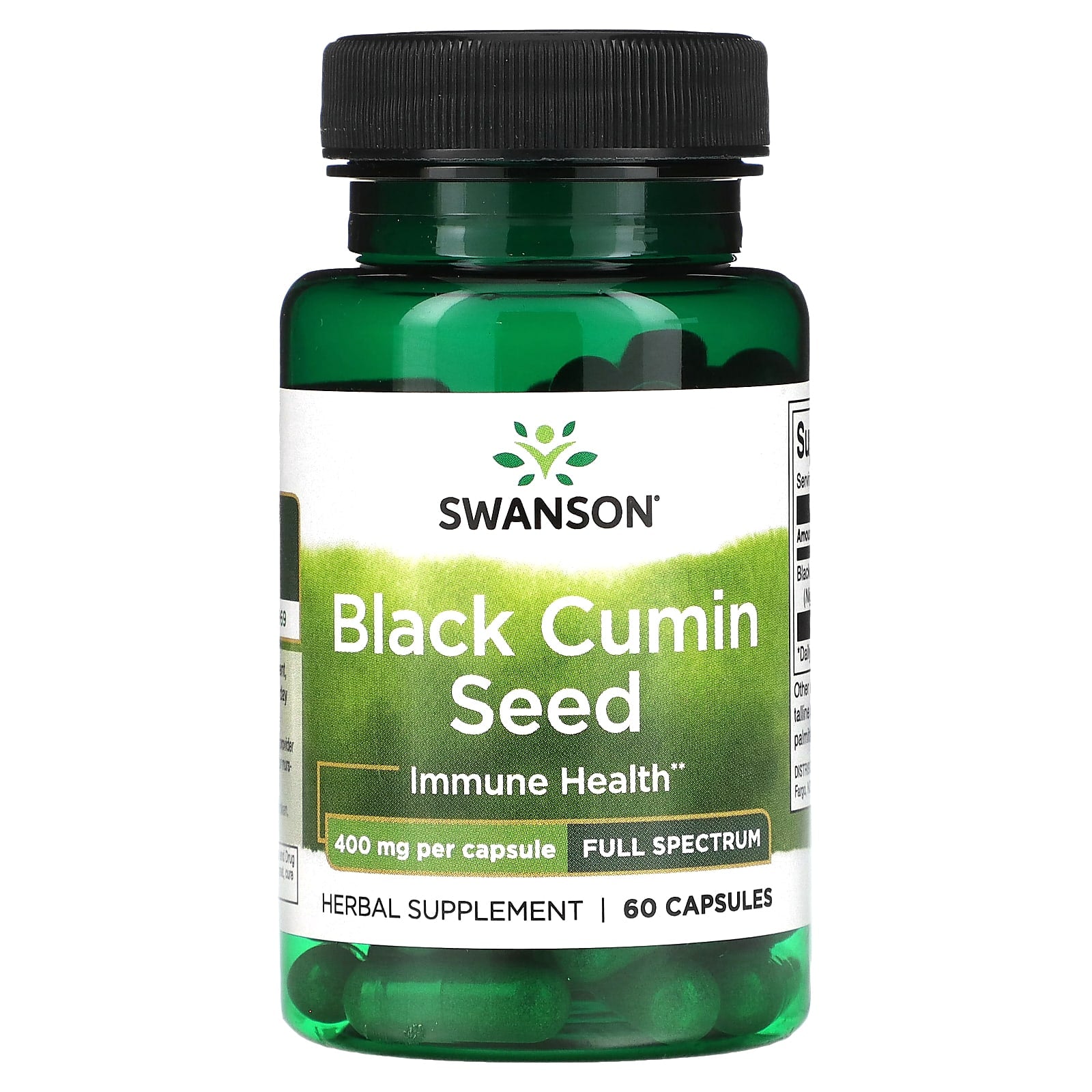 Swanson-Black Cumin Seed-Full Spectrum-400 mg-60 Capsules