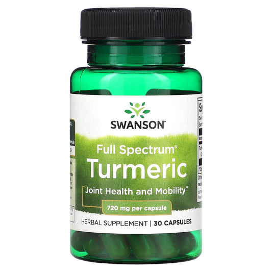 Swanson-Full Spectrum Turmeric-720 mg-30 Capsules