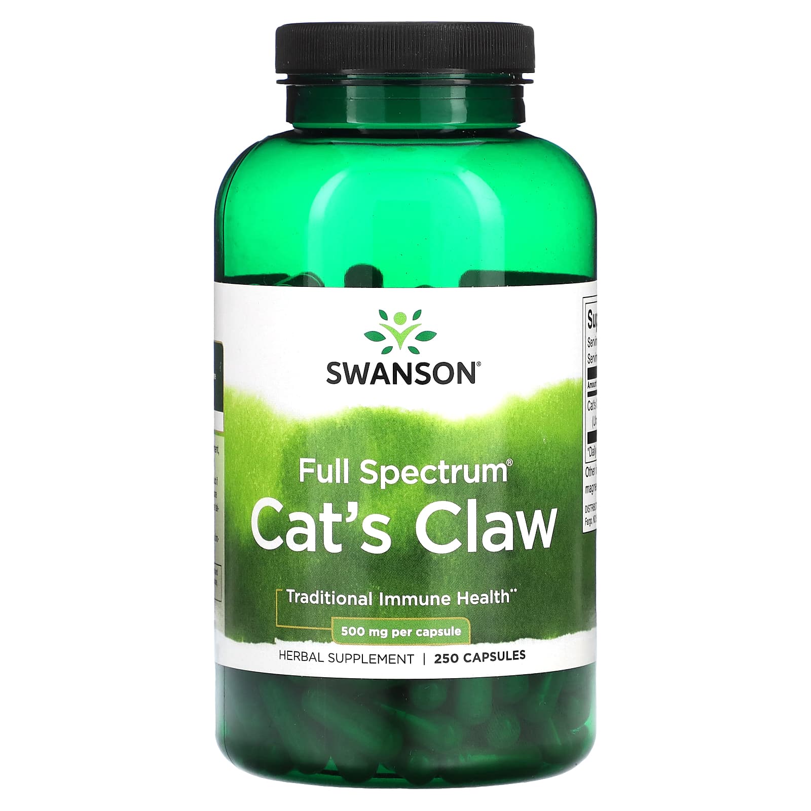 Swanson-Full Spectrum Cat's Claw-500 mg-250 Capsules