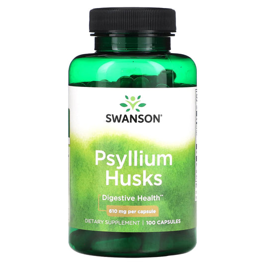 Swanson-Psyllium Husks-610 mg-100 Capsules