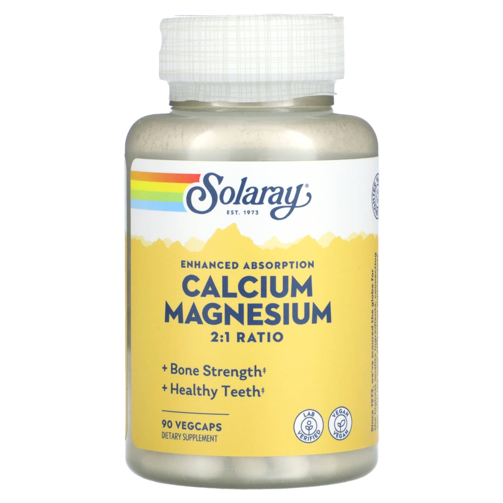 Solaray-Enhanced Absorption Calcium Magnesium-90 VegCaps