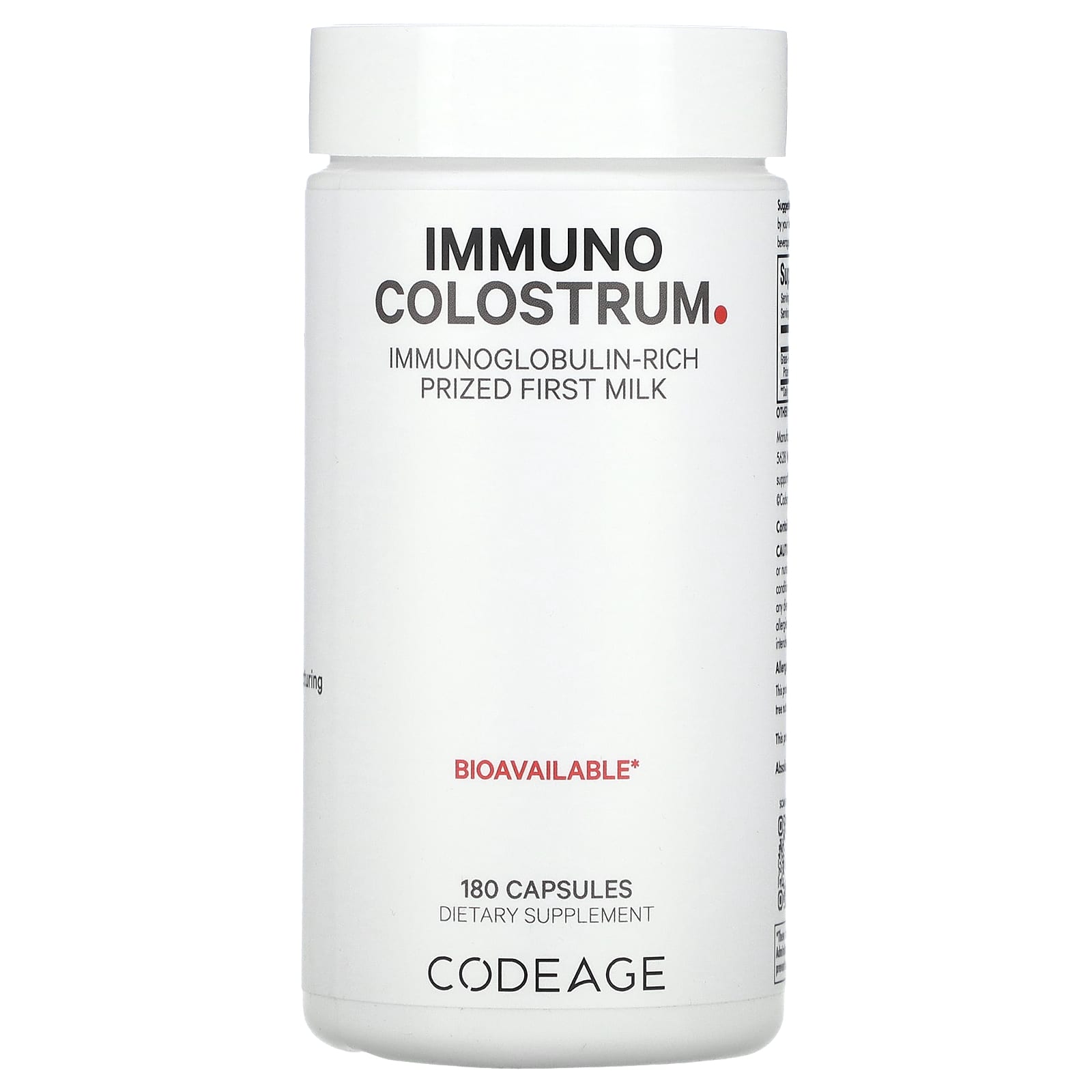 Codeage-Immuno Colostrum-180 Capsules