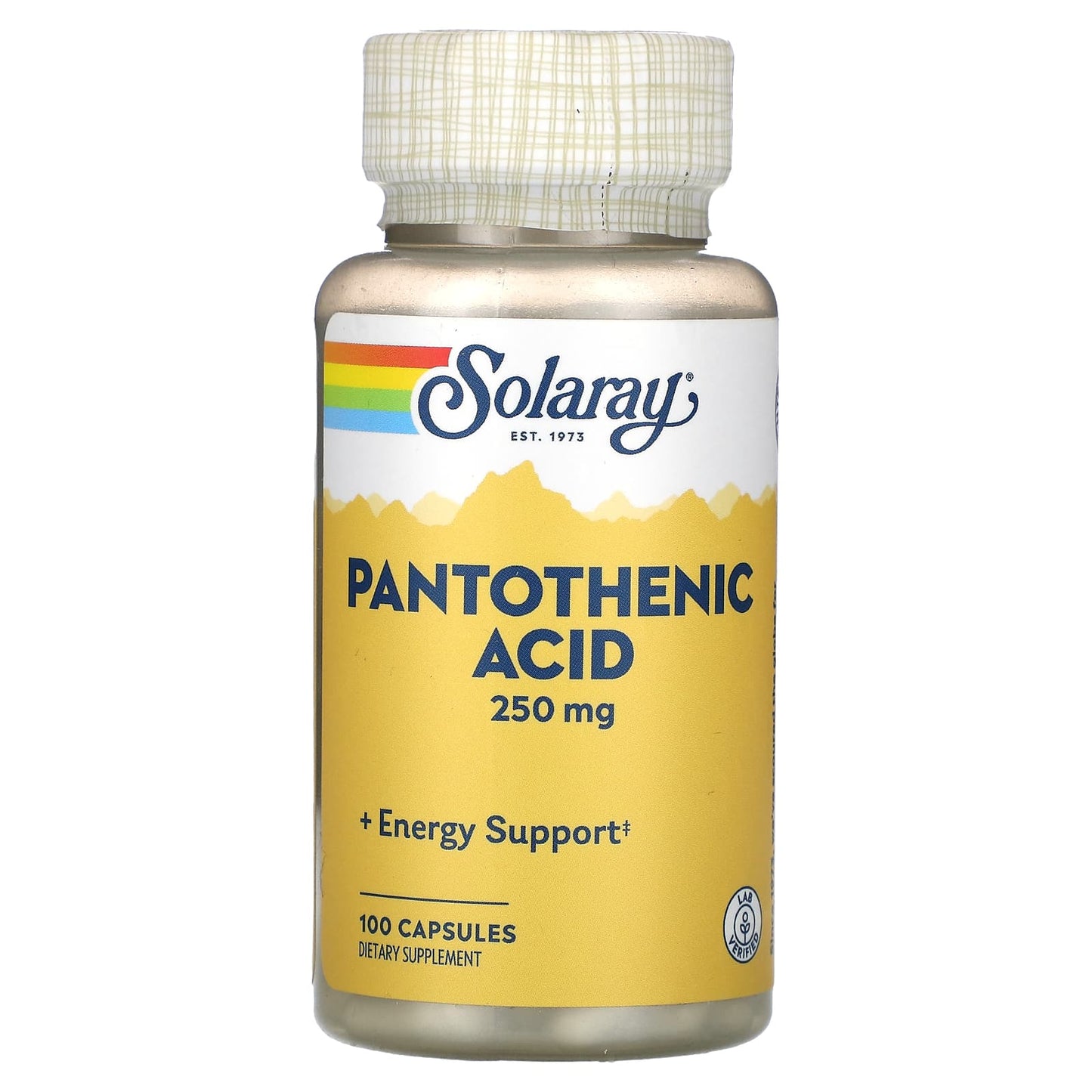 Solaray-Panthothenic Acid-250 mg-100 Capsules