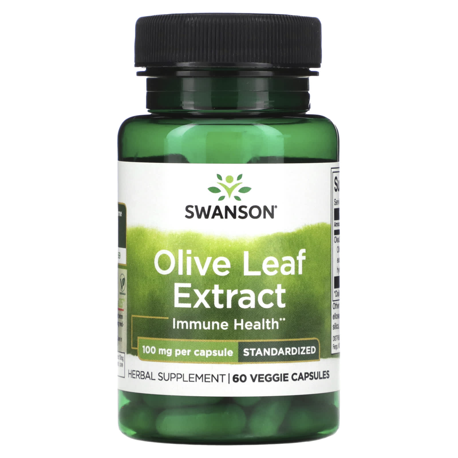 Swanson-Olive Leaf Extract-Standardized-100 mg-60 Veggie Capsules