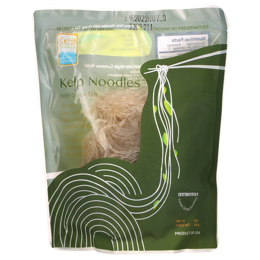 Sea Tangle Noodle Company-Kelp Noodles with Green Tea-12 oz (340 g)