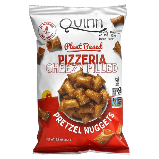 Quinn Snacks-Pretzel Nuggets-Plant Based-Pizzeria Cheezy Filled-5.8 oz (164 g)