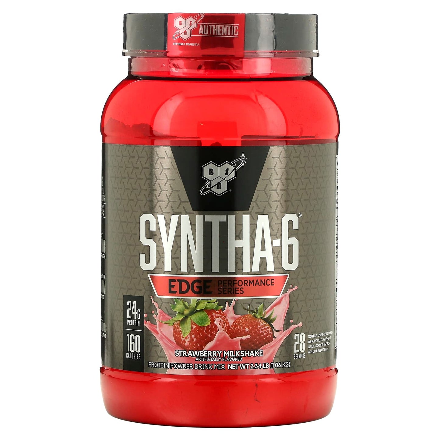 BSN-Syntha-6 Edge-Protein Powder Drink Mix-Strawberry Milkshake-2.34 lb (1.06 kg)