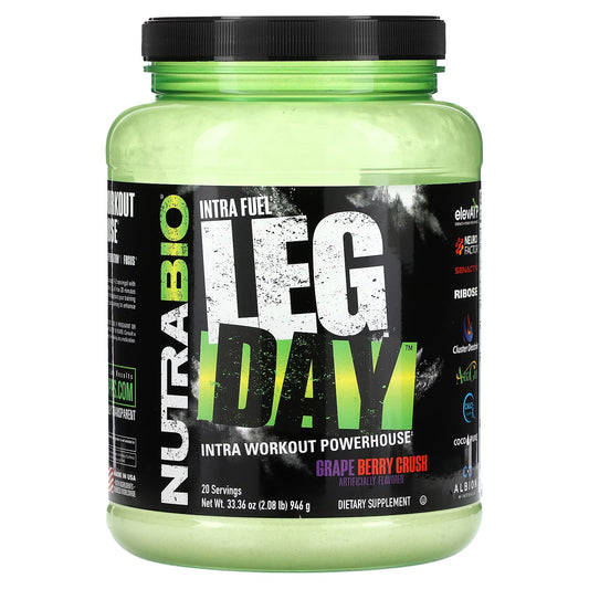 NutraBio-Intra Fuel Leg Day-Grape Berry Crush-2.08 lb (946 g)