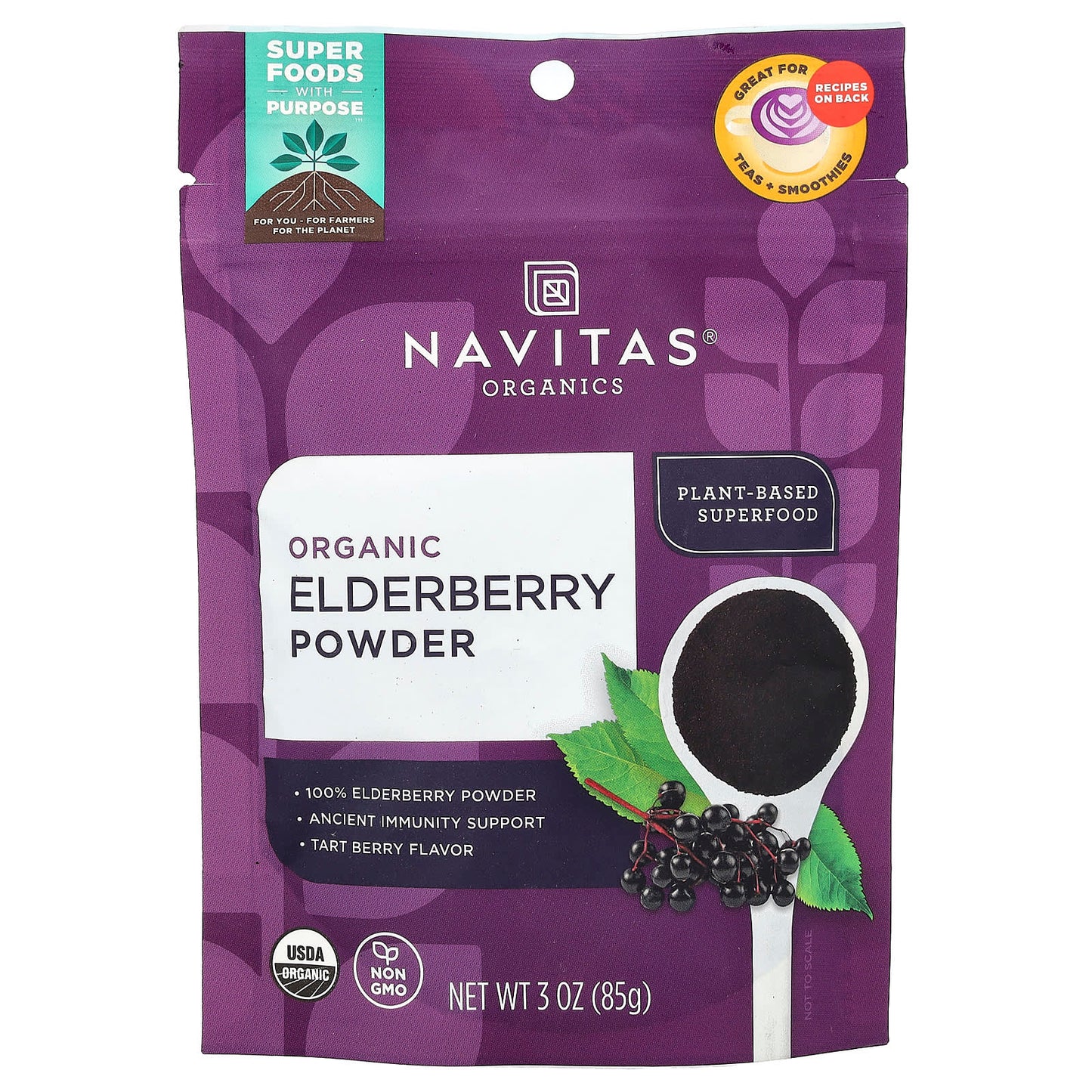 Navitas Organics-Organic Elderberry Powder-3 oz (85 g)