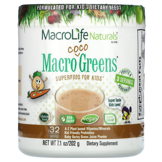 Macrolife Naturals-Macro Coco Greens-Superfood for Kids-7.1 oz (202 g)